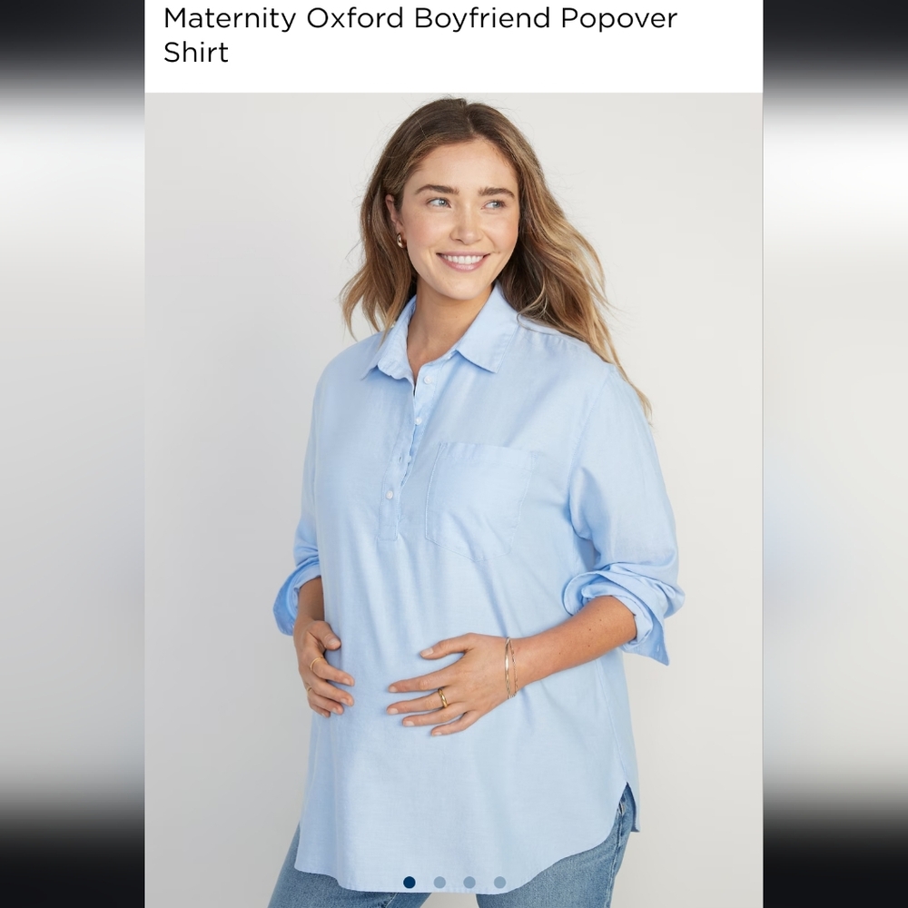 NWT Maternity old navy popover shirt
